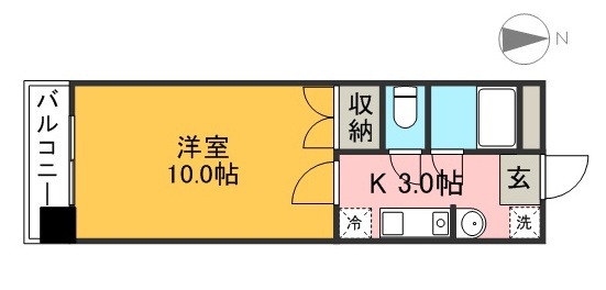 エントランスパークビル 302号室 間取り