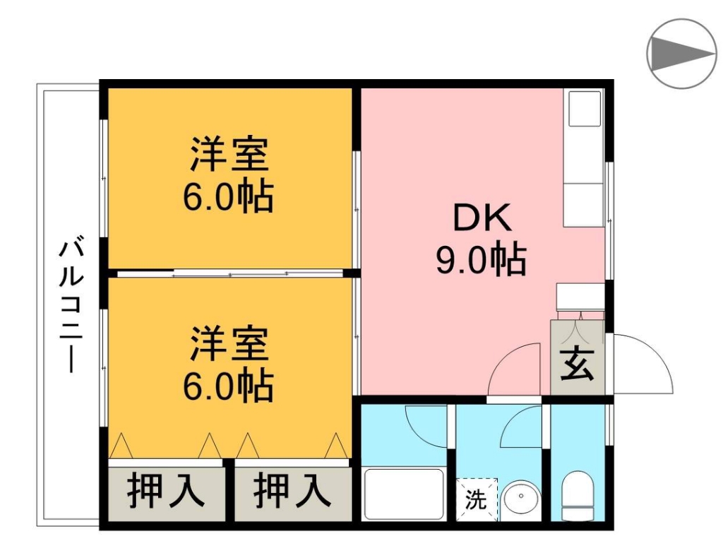 藤ハイツ 303号室 間取り