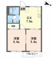 タウニー塩田町 201号室 間取り