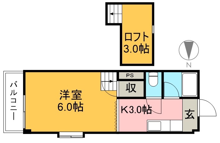 セグエンテ 402号室 間取り