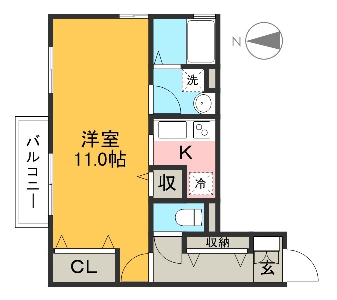 ＢＬＵＥ南金田 203号室 間取り