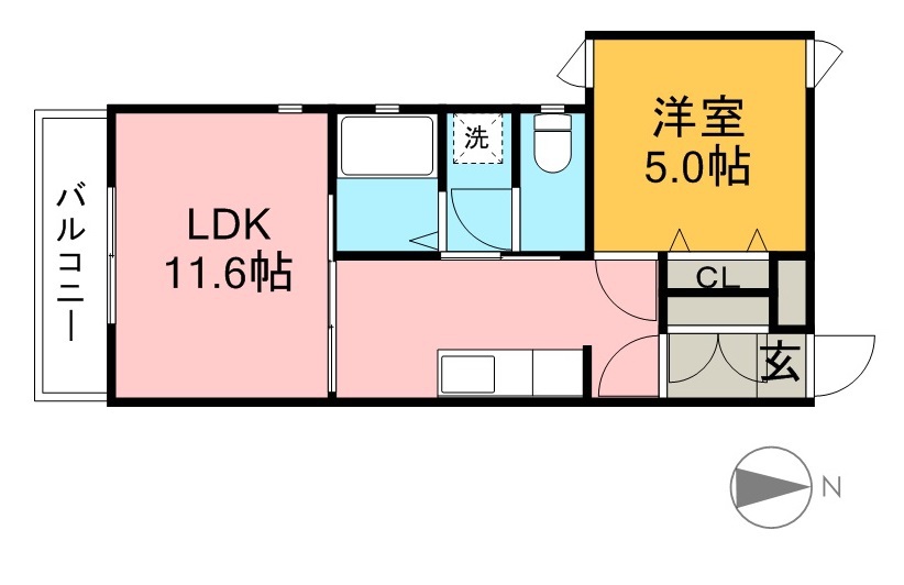 ラセーヌ２０ 501号室 間取り