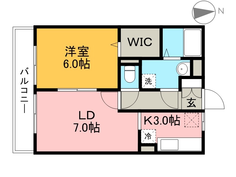 ビレッジ北久保　Ｃ棟 103号室 間取り