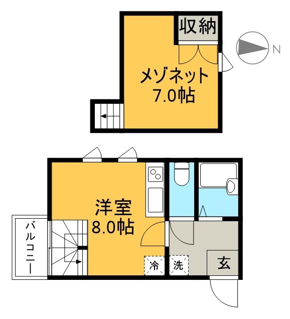 ピュアセントハウス 105号室 間取り