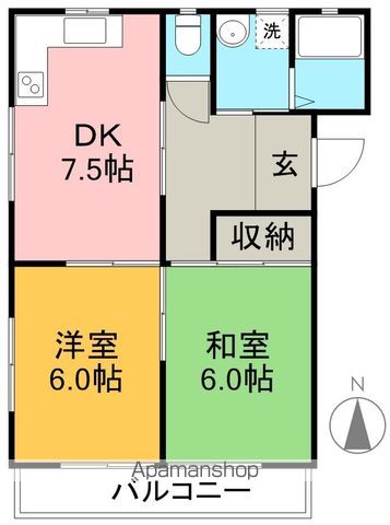 オルテンハウスⅢ 102号室 間取り