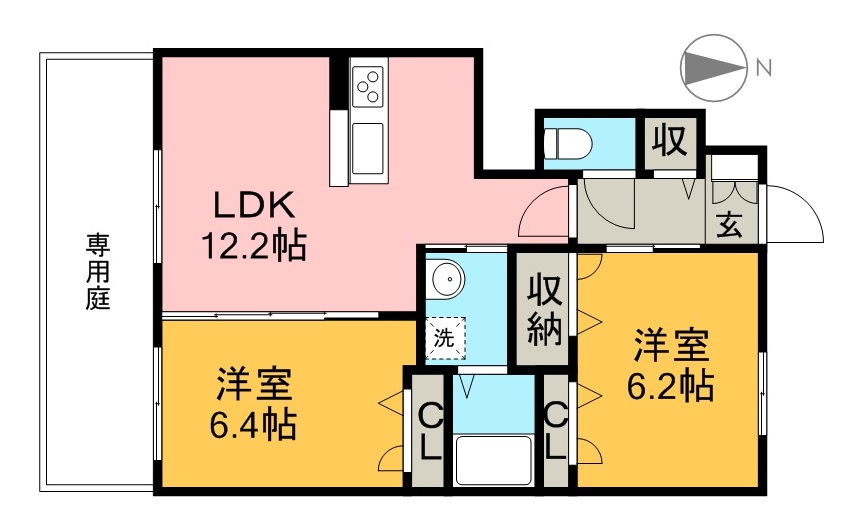 シャーメゾン万々Ⅰ 103号室 間取り