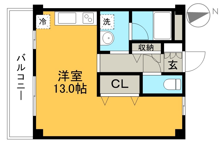 コーポリベール　Ａ棟 201号室 間取り