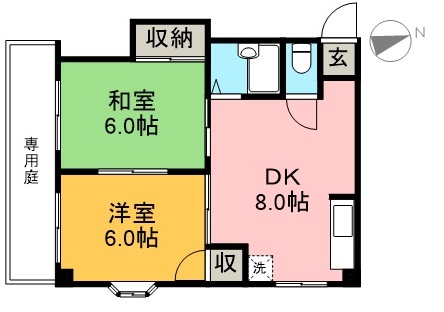 シティーライフ２１比島 102号室 間取り