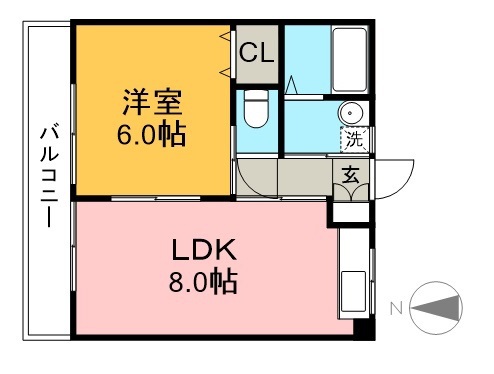 パールハイツ 305号室 間取り