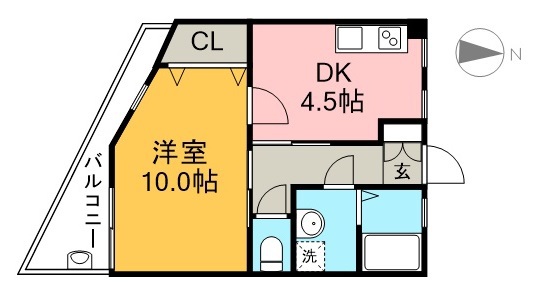 クレードル 302号室 間取り