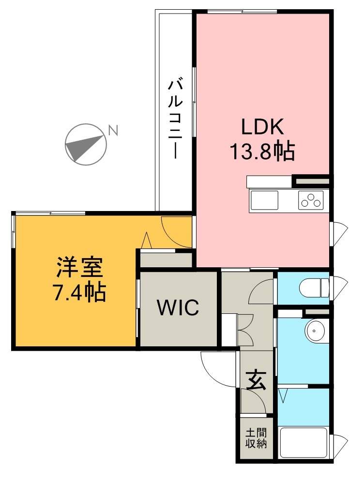 ベレオ　プルミエ 201号室 間取り