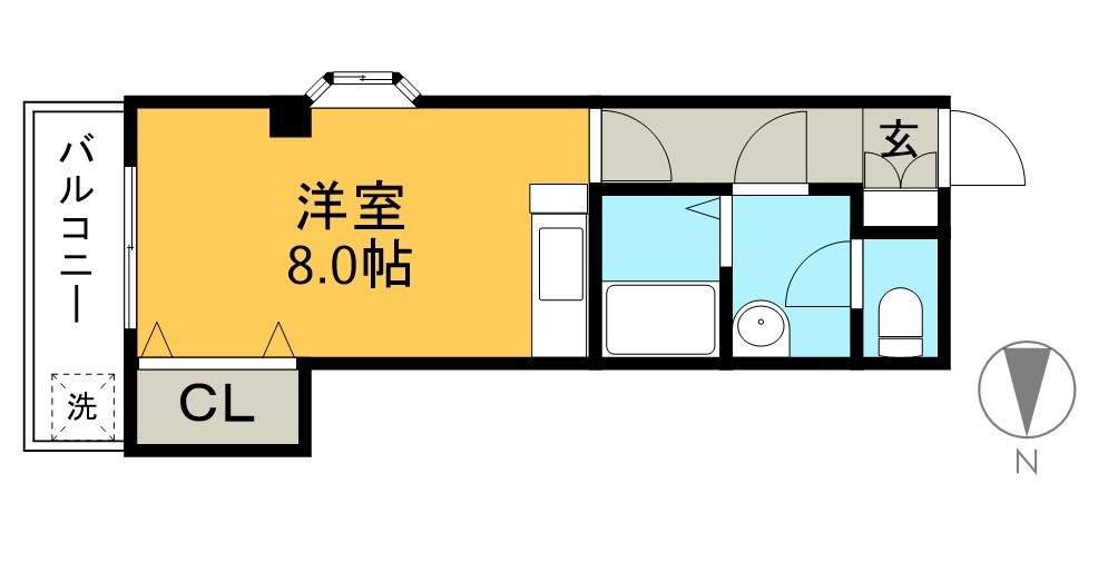 ムーンハウス 303号室 間取り