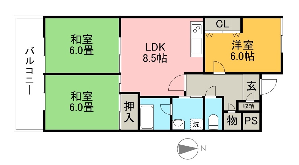 ハイム２４ 301号室 間取り