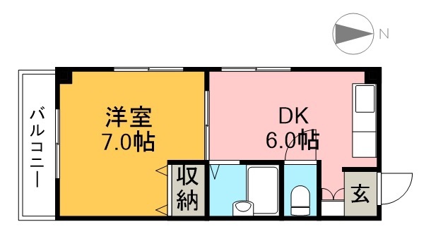 コーポ南海 303号室 間取り