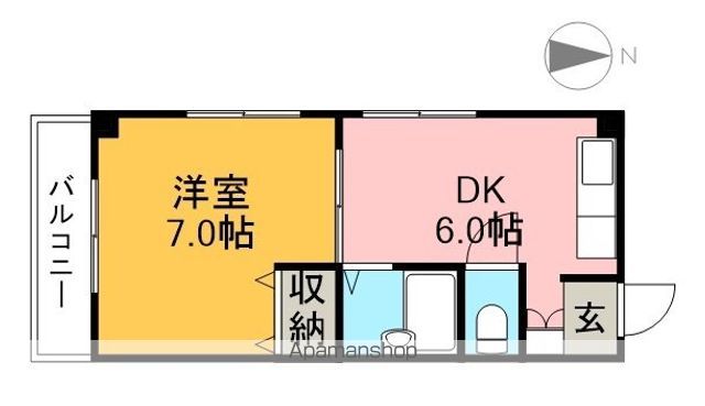 コーポ南海 303号室 間取り