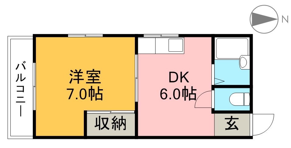 コーポ南海 303号室 間取り