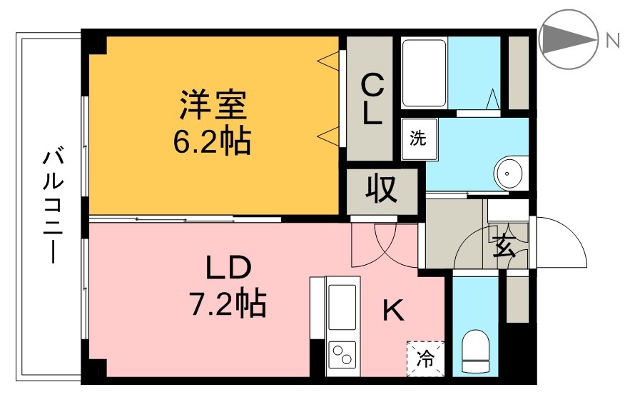 エピナール北久保 203号室 間取り