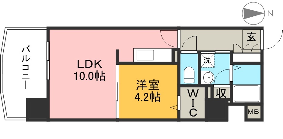 ＦＩＲＳＴ　ＳＴＡＧＥ 702号室 間取り