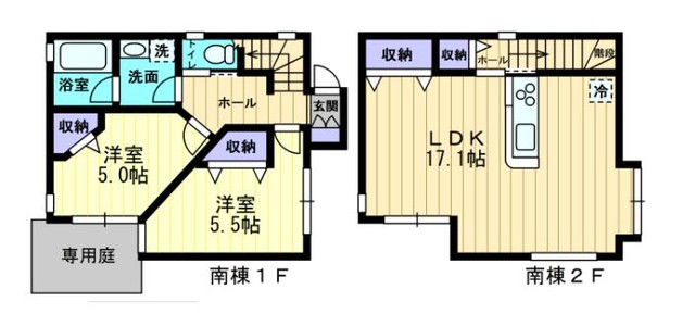 一ツ橋Ｓｐｉｃａスピカ（一ツ橋戸建賃貸） 間取り