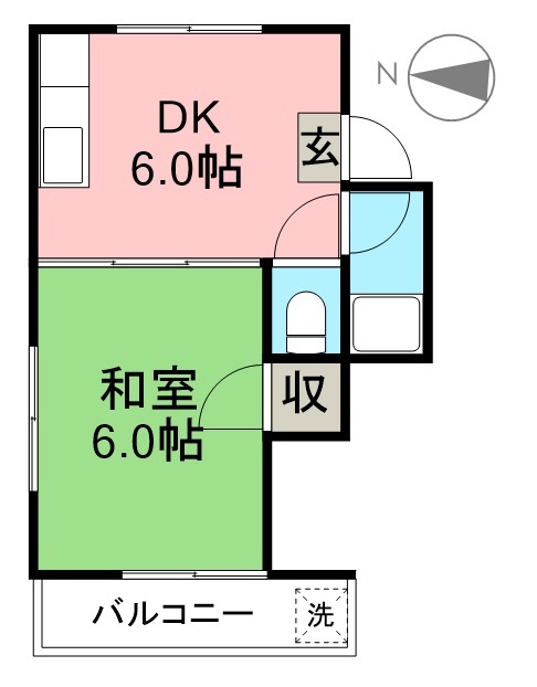 平成ハイツ 101号室 間取り