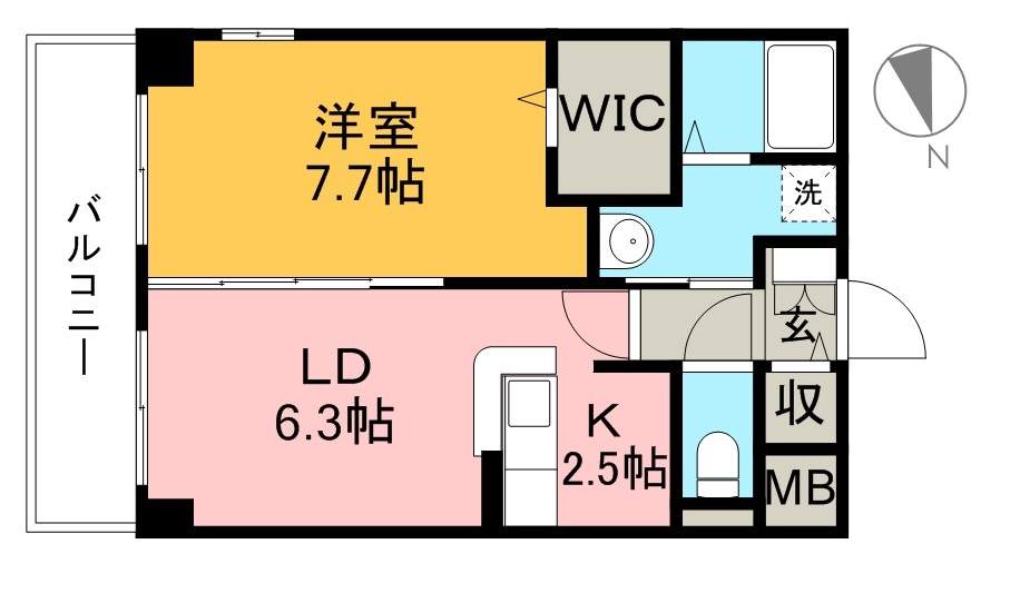 ウエストビレッジ 303号室 間取り