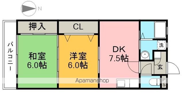 スカイラーク米田Ⅱ 303号室 間取り