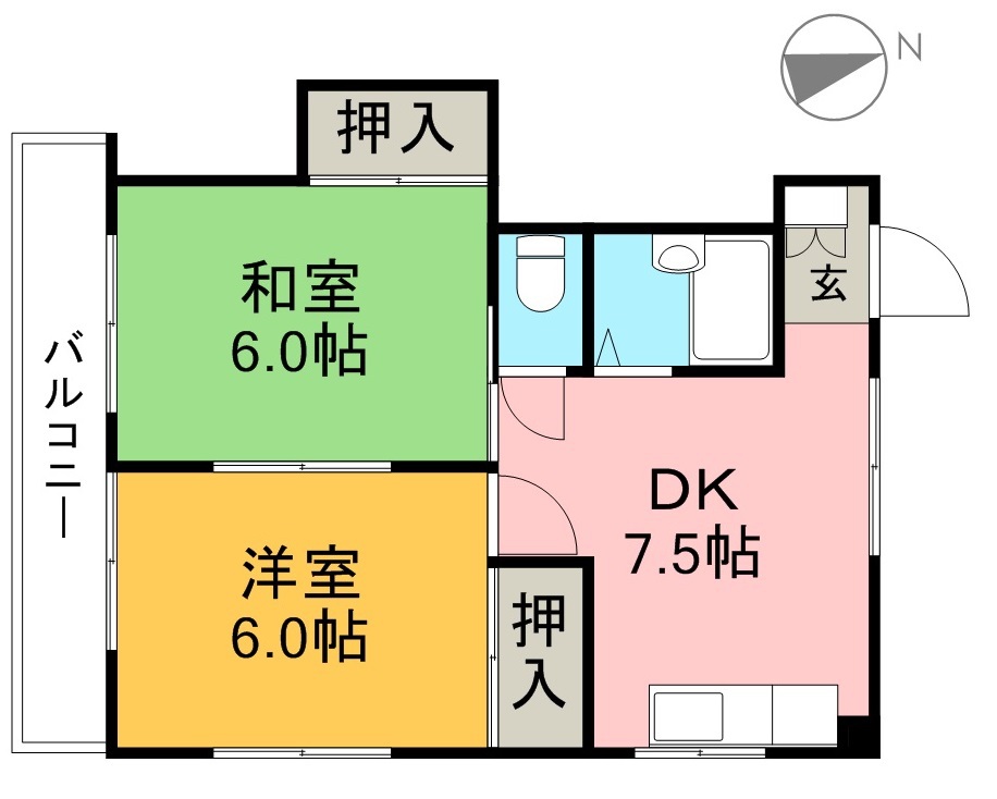 エスポアールＫＮＡ 302号室 間取り