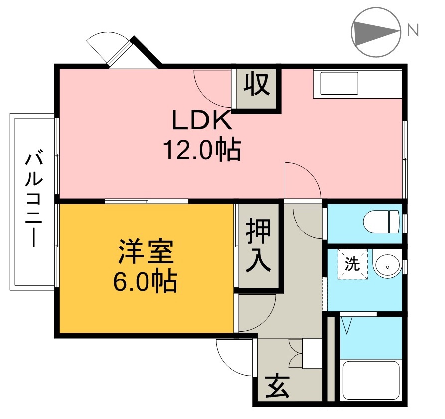 アークガーデン 203号室 間取り