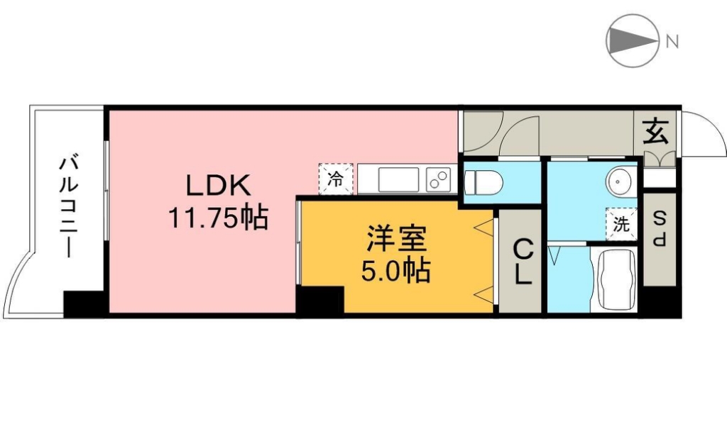 ルガーノⅠ 103号室 間取り