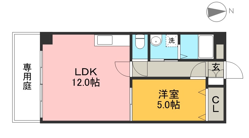 セレス薊野 106号室 間取り