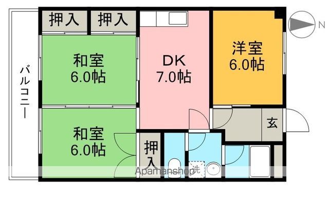福井ハイツ 305号室 間取り