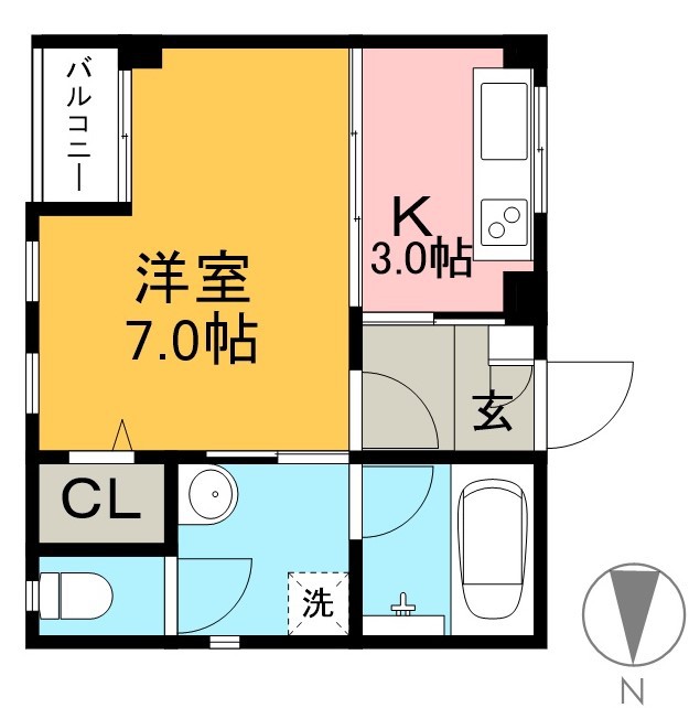 めぞん太陽Ⅴ 203号室 間取り