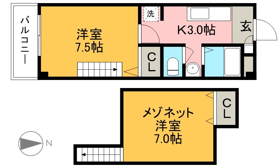 ノワール大原 403号室 間取り