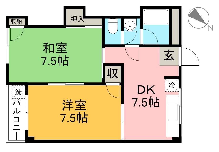 クレールメゾンＫ 502号室 間取り