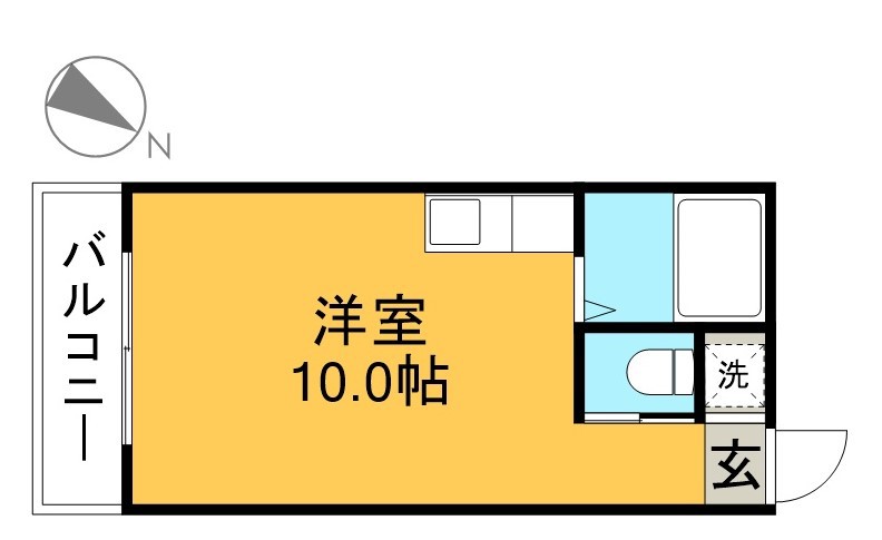 クレール朝倉 103号室 間取り