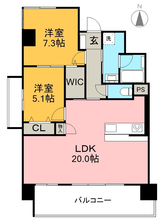 （仮）和泉町マンション 1001号室 間取り