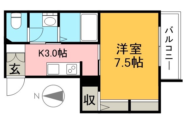 シャーメゾン朝倉駅前 203号室 間取り