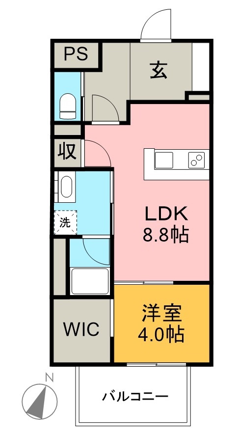 オリエンス 202号室 間取り