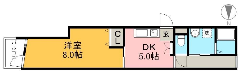 クオリア上街　鷹城館 1212号室 間取り