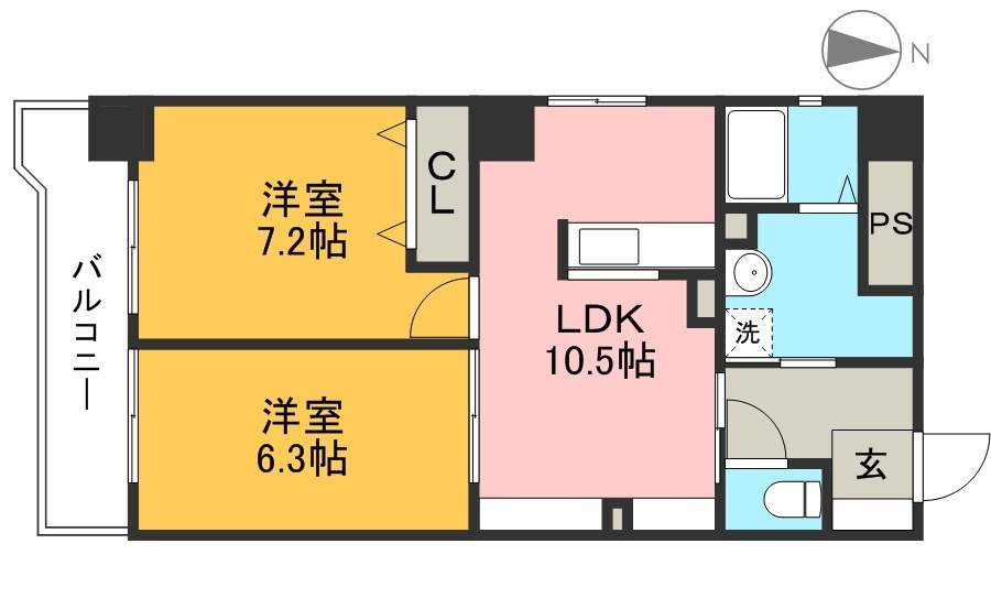 上雅ビル 603号室 間取り