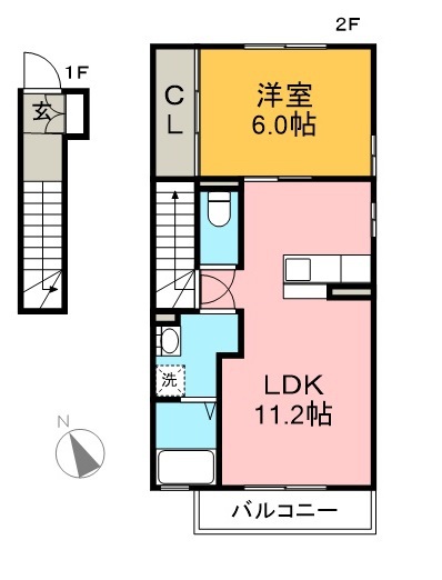 コーポよこた 間取り図