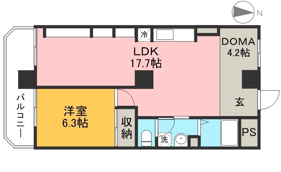 上雅ビル 502号室 間取り