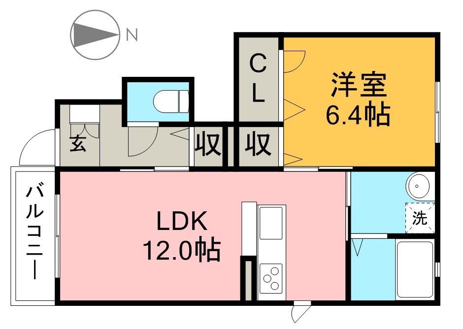 シャーメゾンかすみ　Ｂ棟 間取り図