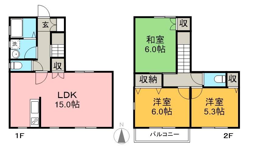 河ノ瀬町戸建（河ノ瀬町１５７－２） 間取り