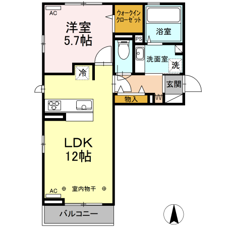 ウィルⅡ 303号室 間取り