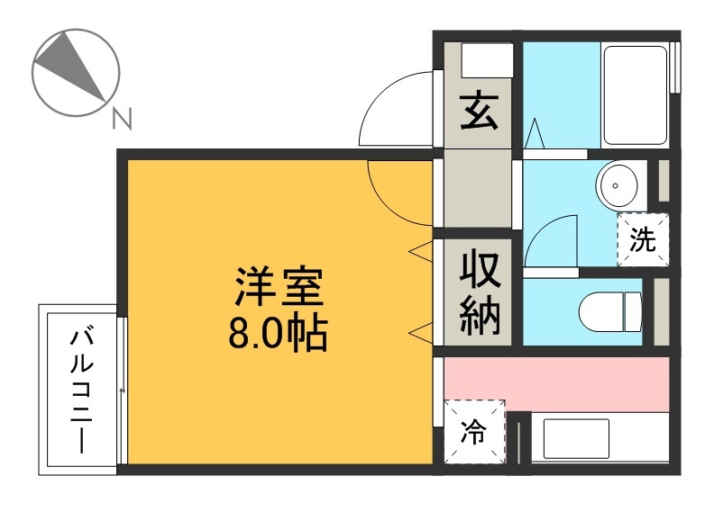 パルティール 106号室 間取り