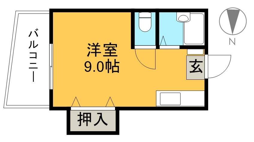 アバンギャルド 205号室 間取り