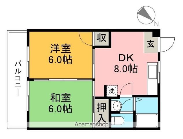 リバープール桟四 403号室 間取り
