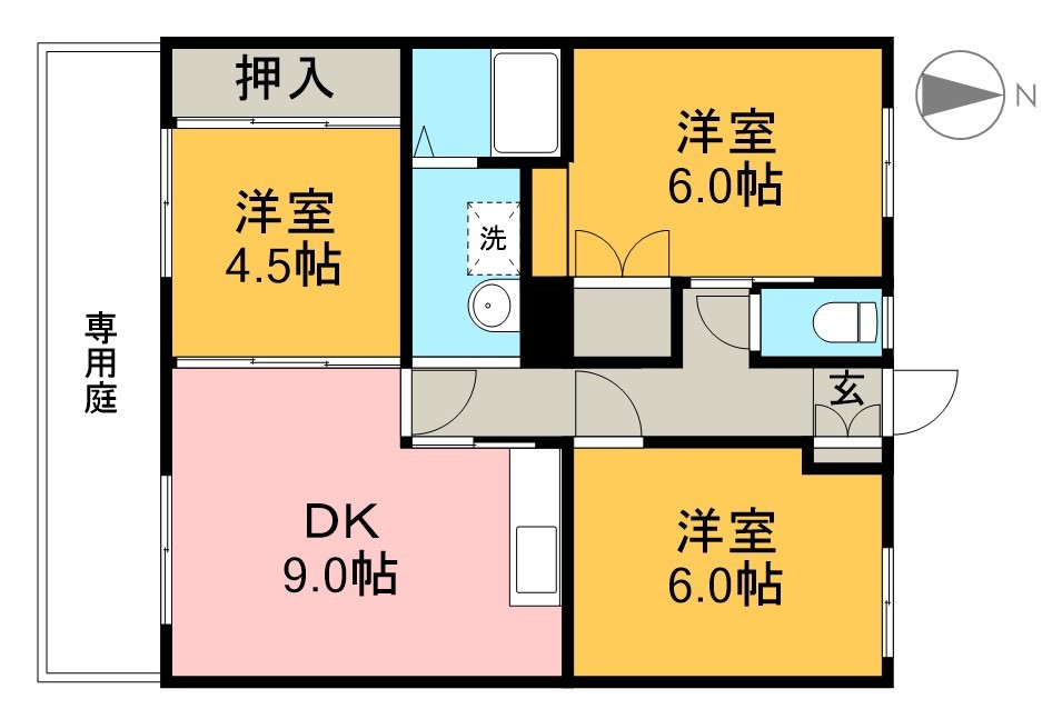 アバン寿 106号室 間取り