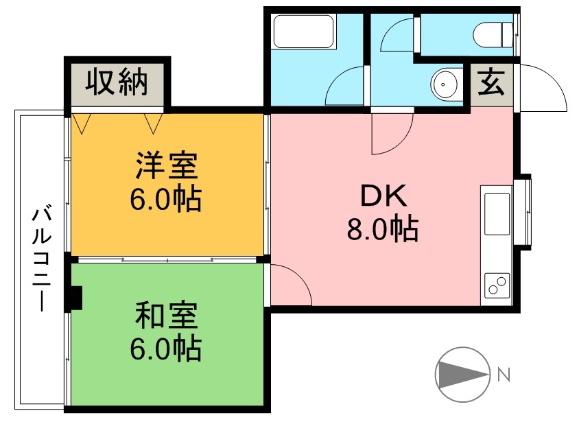 マンション第一五台山 302号室 間取り